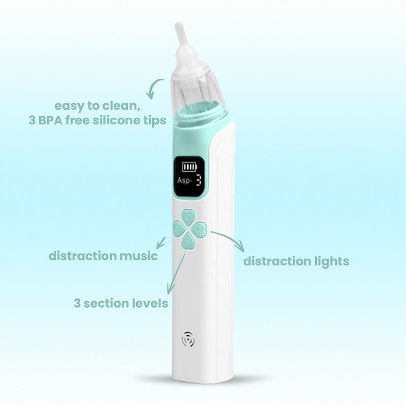 Rechargeable Baby Nasal Aspirator Electric Safe Hygienic Nose Cleaner For Infant