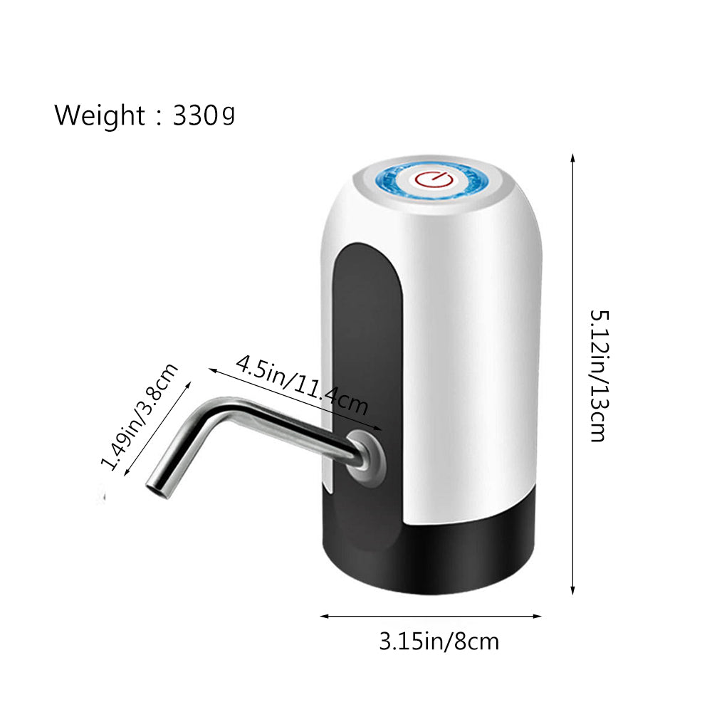 Electric Portable Water Dispenser Pump for 5 Gallon Bottle Usb Charge With Extension Hose