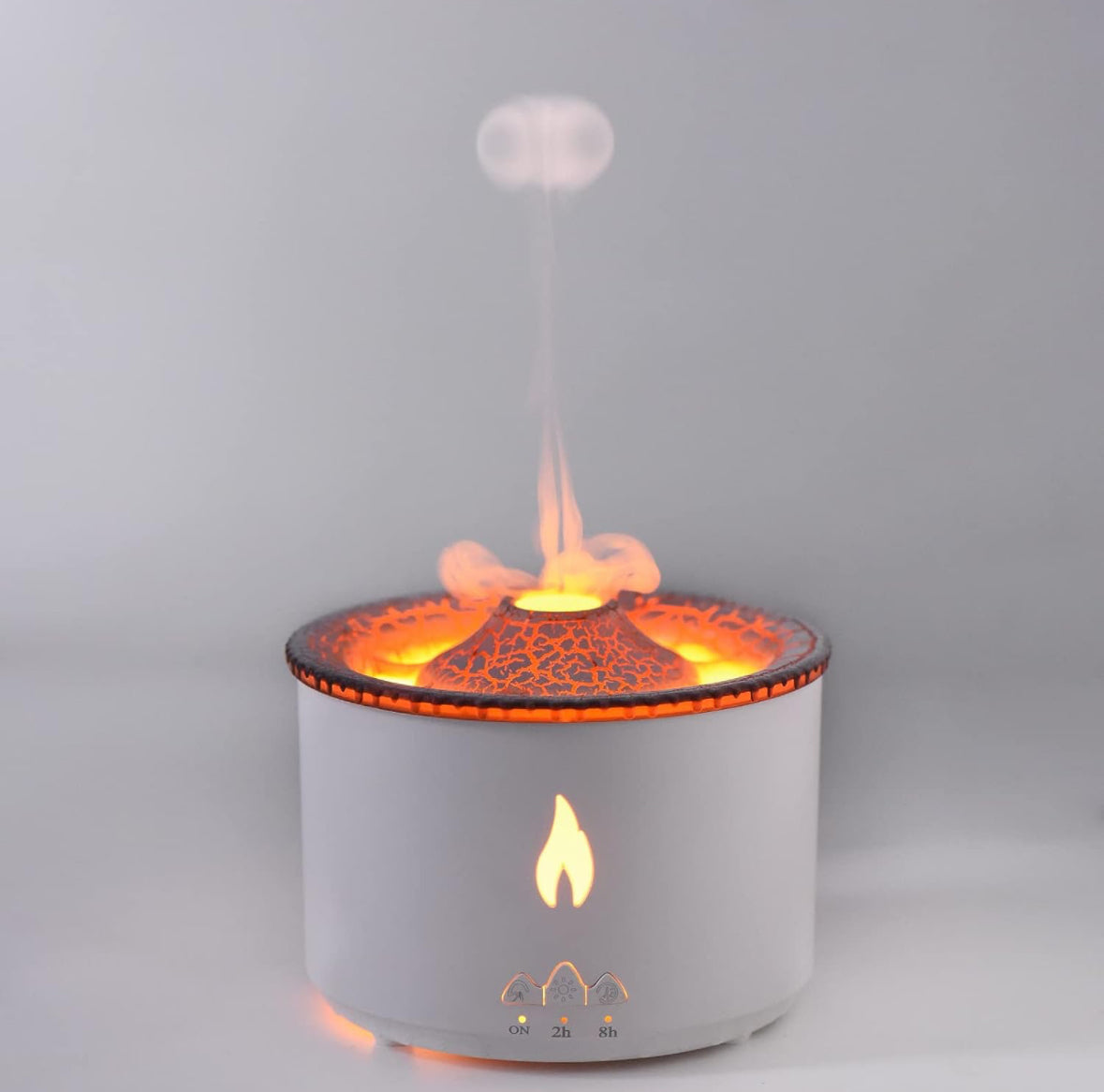 Aroma Oil Diffuser Volcanic Flame Smoke Ring Humidifier 360ml