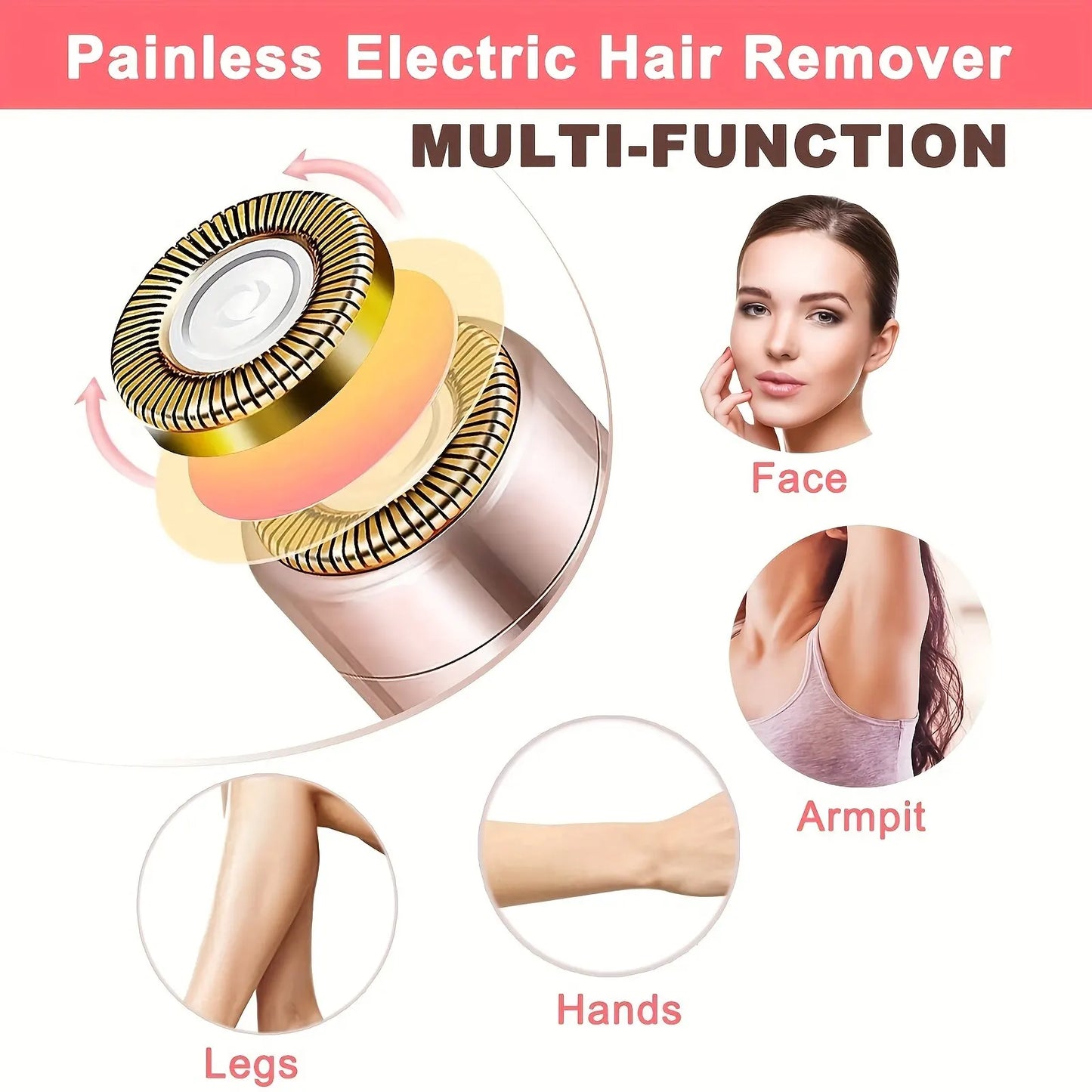 Lipstick Electric Hair Remover Portable, Painless, and Versatile Facial Shaver Tool for Women