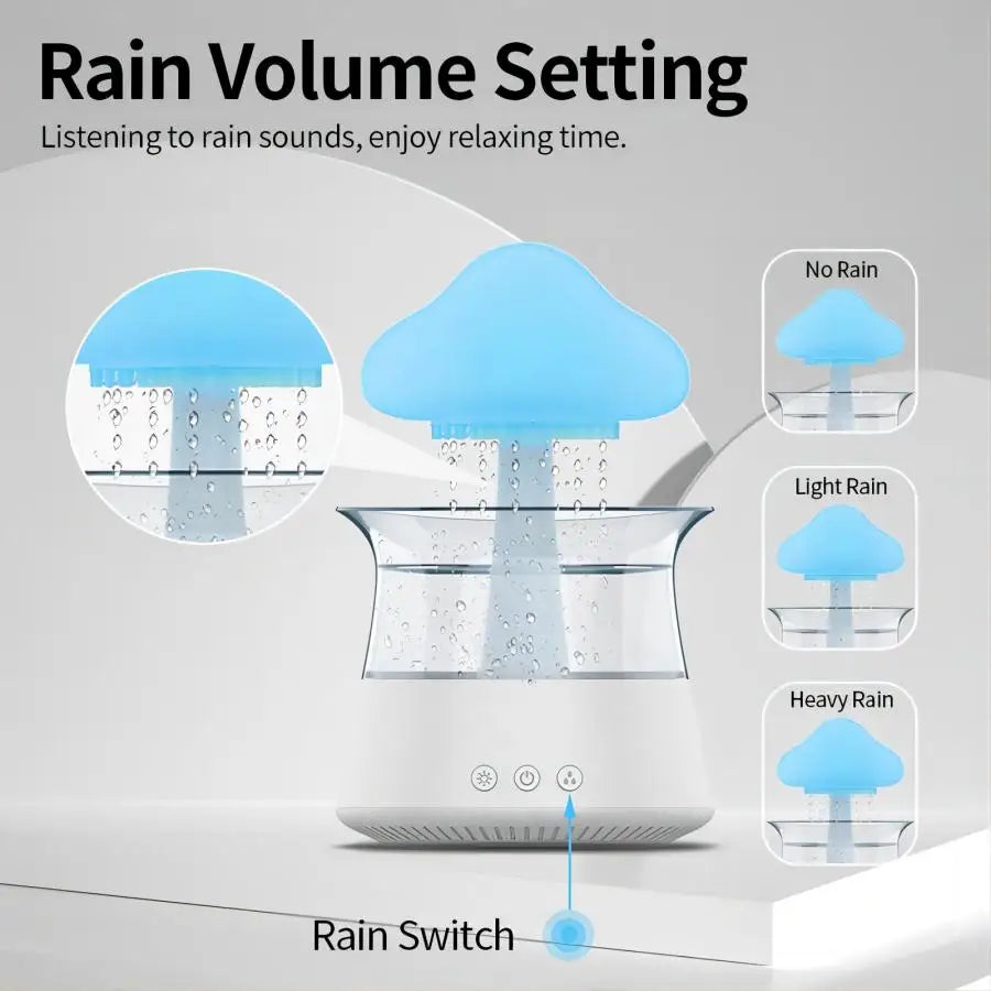 Rain Cloud Humidifier USB Night Light Aromatherapy Essential Oil Diffuser