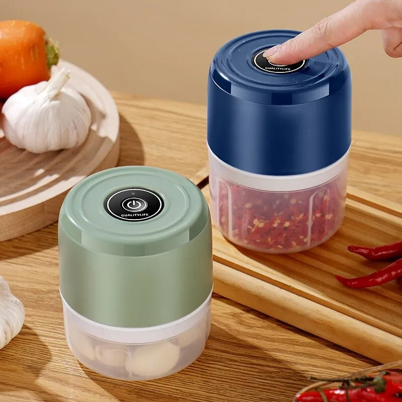 Electric Food Chopper Garlic Crusher Meat Grinder Mini Garlic Press Vegetable Chopper