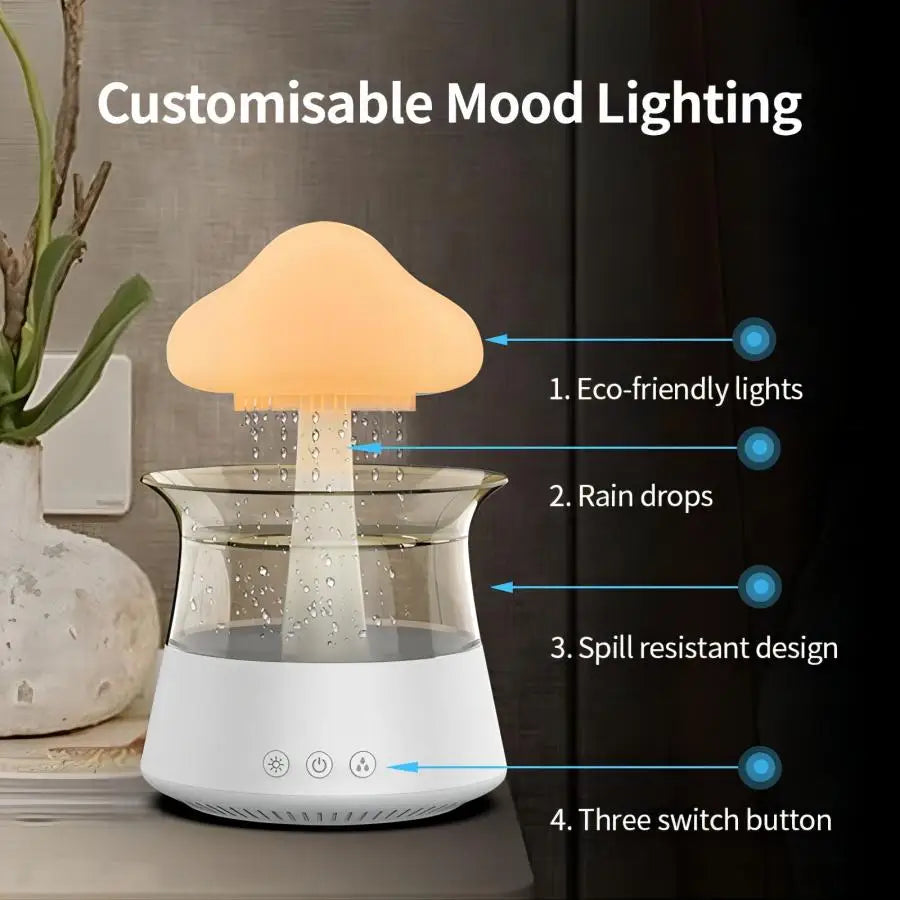 Rain Cloud Humidifier USB Night Light Aromatherapy Essential Oil Diffuser