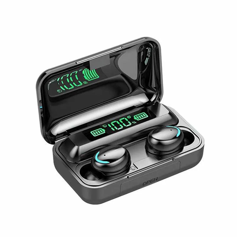 F9 5C Wireless Bluetooth Headphones Tws Waterproof Earbuds Earphones Digital Display Heaset Large Capacity Charging Case