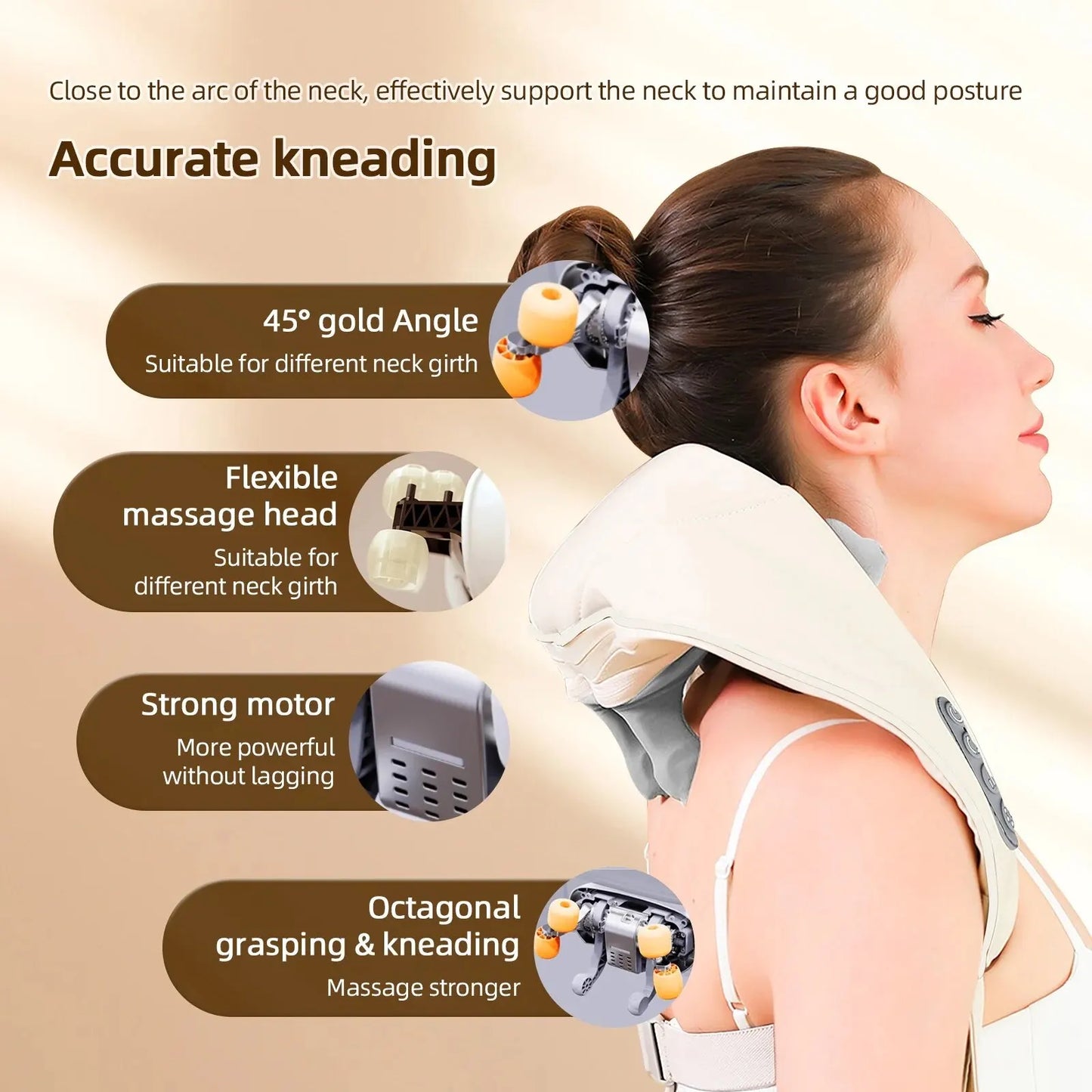 Neck Shoulder And Back Massager Wireless 3D Shiatsu Kneading Massager Cervical Relaxing Massage Shawl