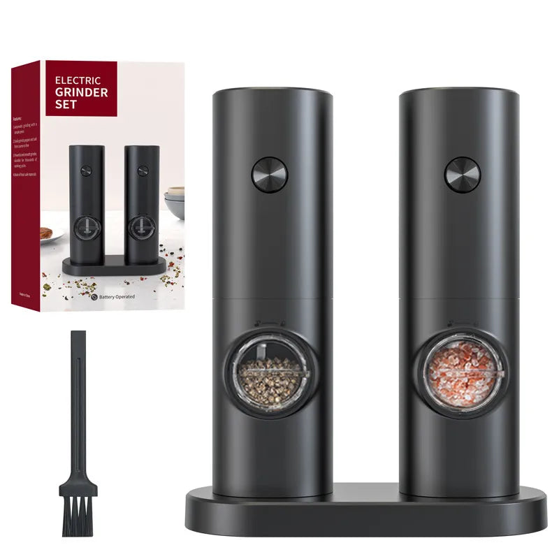 Electric Automatic Salt and Pepper Grinder Set, Rechargeable, USB Gravity Sensing Design