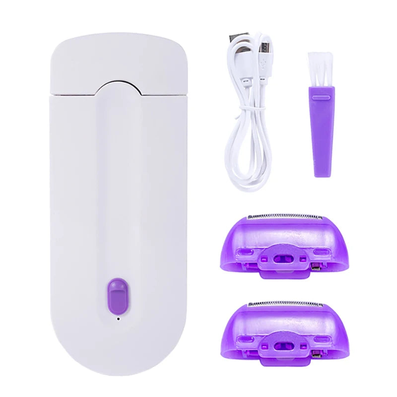 Painless Hair Removal Kit Laser Touch Epilator USB Rechargeable Women Body Face Shaver