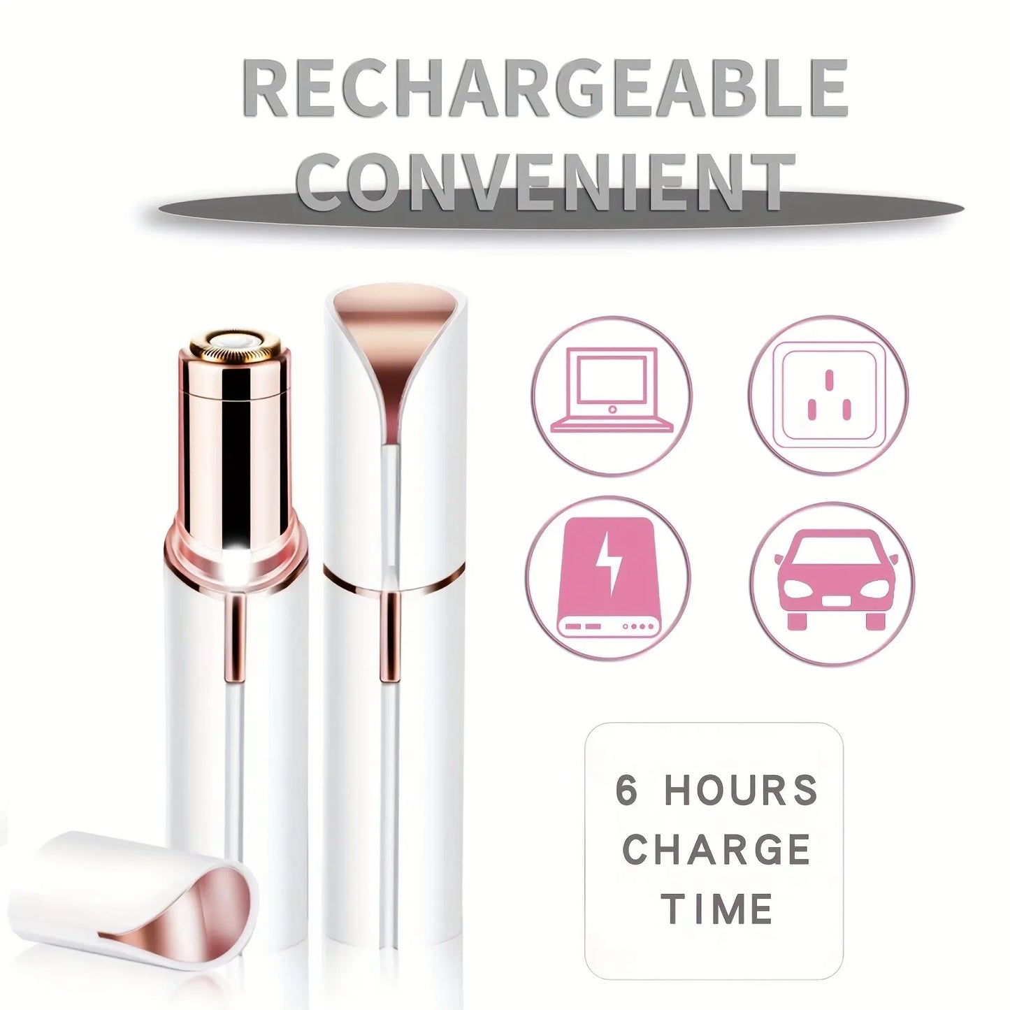 Lipstick Electric Hair Remover Portable, Painless, and Versatile Facial Shaver Tool for Women