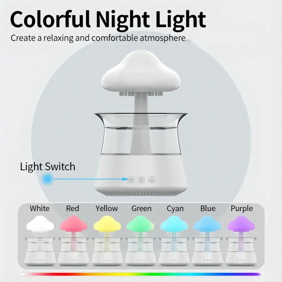 Rain Cloud Humidifier USB Night Light Aromatherapy Essential Oil Diffuser