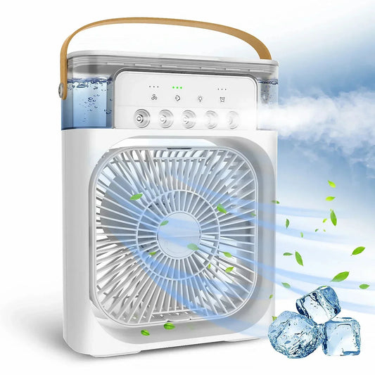 Portable 4-in-1 Upgraded Air Conditioner Cooler Humidifier Fan and LED Light