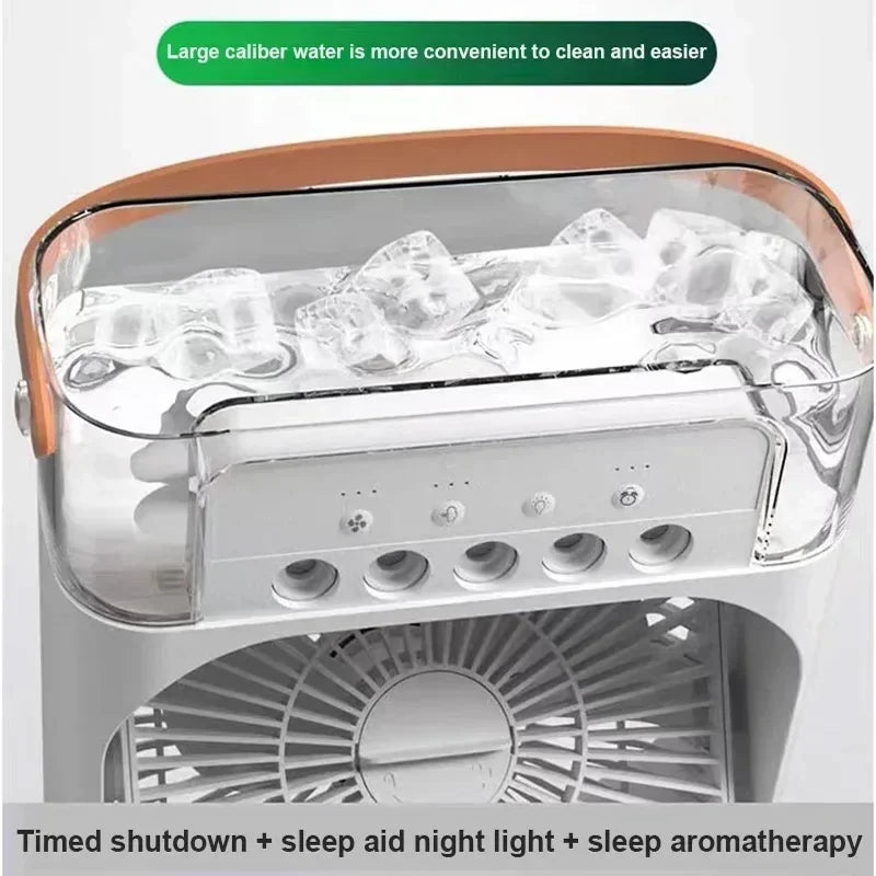 Portable 4-in-1 Upgraded Air Conditioner Cooler Humidifier Fan and LED Light