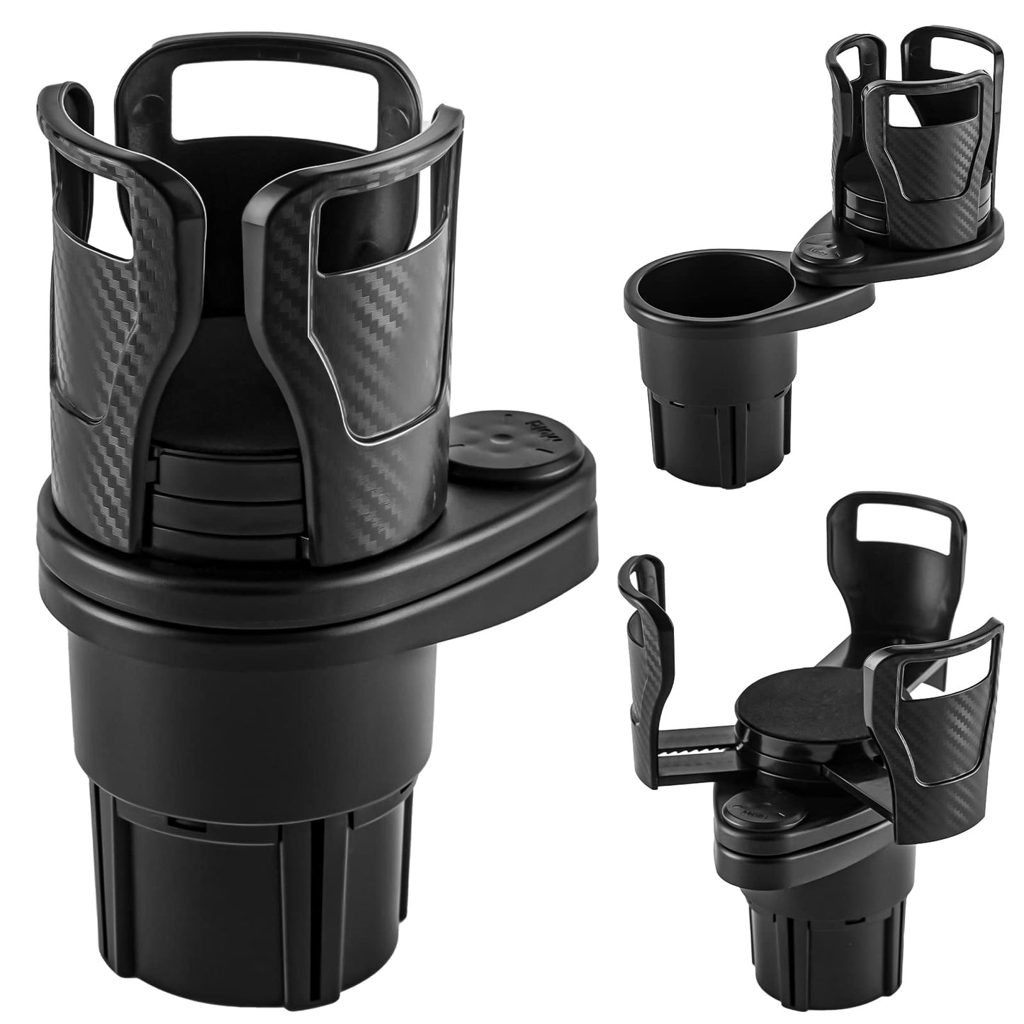 2-in-1 Rotatable Car Cup Holder with Storage Organizer