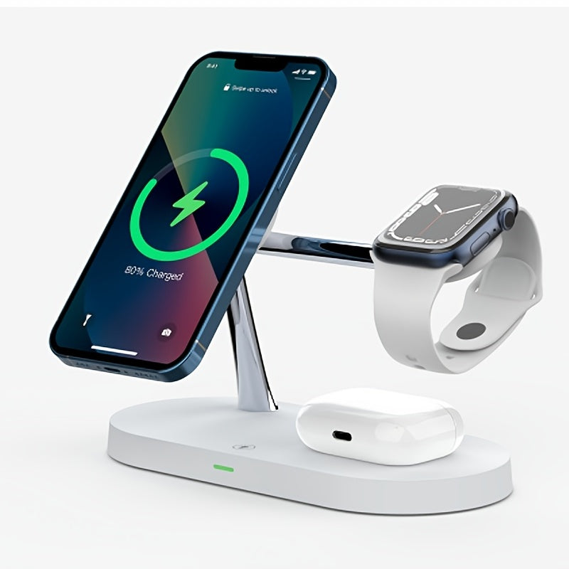 Led Light Fast Wireless Charging Dock Station For iPhone AirPods iWatch