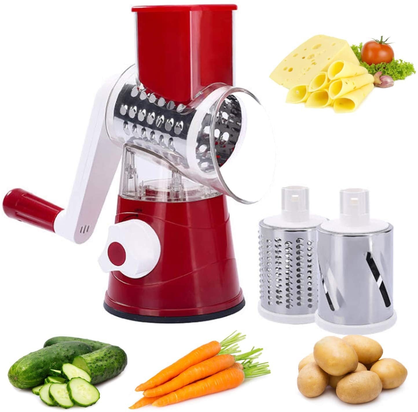 Multifunctional Hand Crank Vegetable Cutter Home Kitchen Potato Grater & Shredder