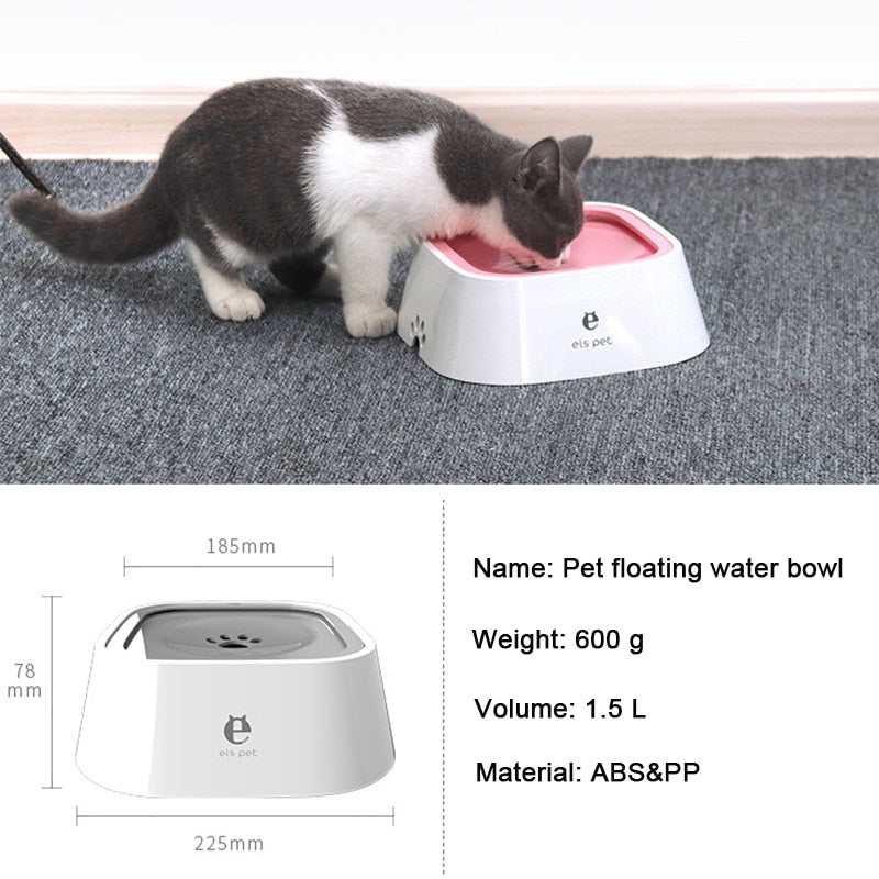 No Spill Dog Cat Water Bowl Anti-choking Pet Slow Water Feeder Bowl