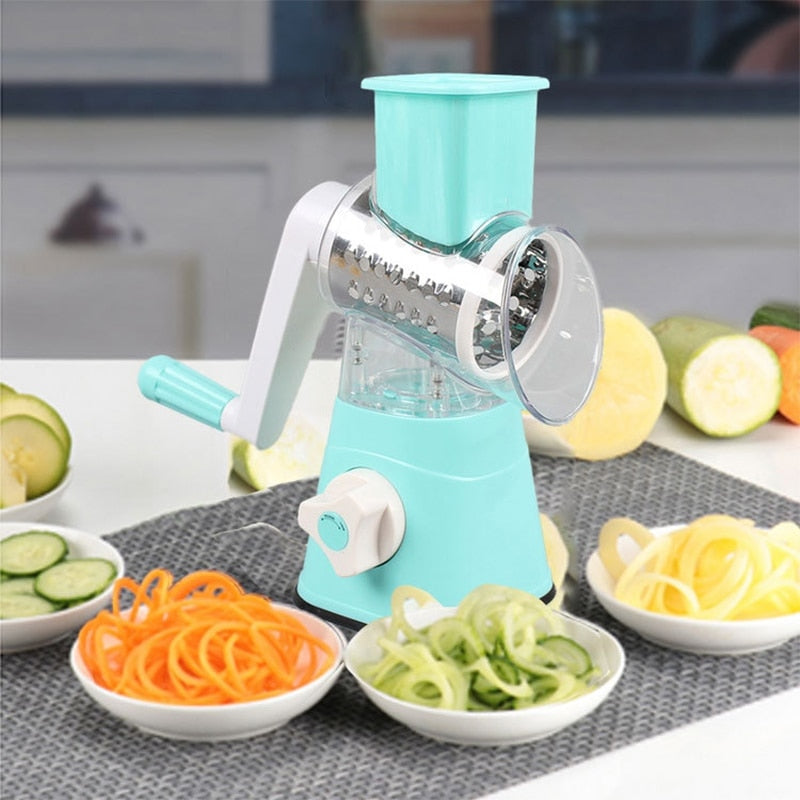 Multifunctional Hand Crank Vegetable Cutter Home Kitchen Potato Grater & Shredder