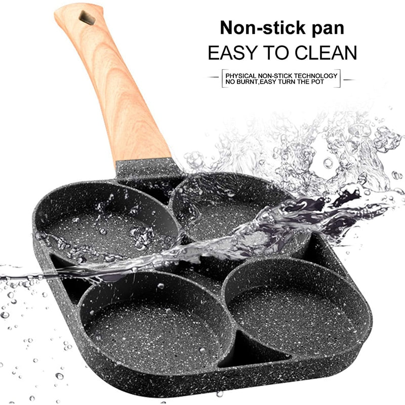 4 In 1 Non-Stick Frying Pot Pan Non-stick Egg Pancake Steak Hamburg Omelet Pan