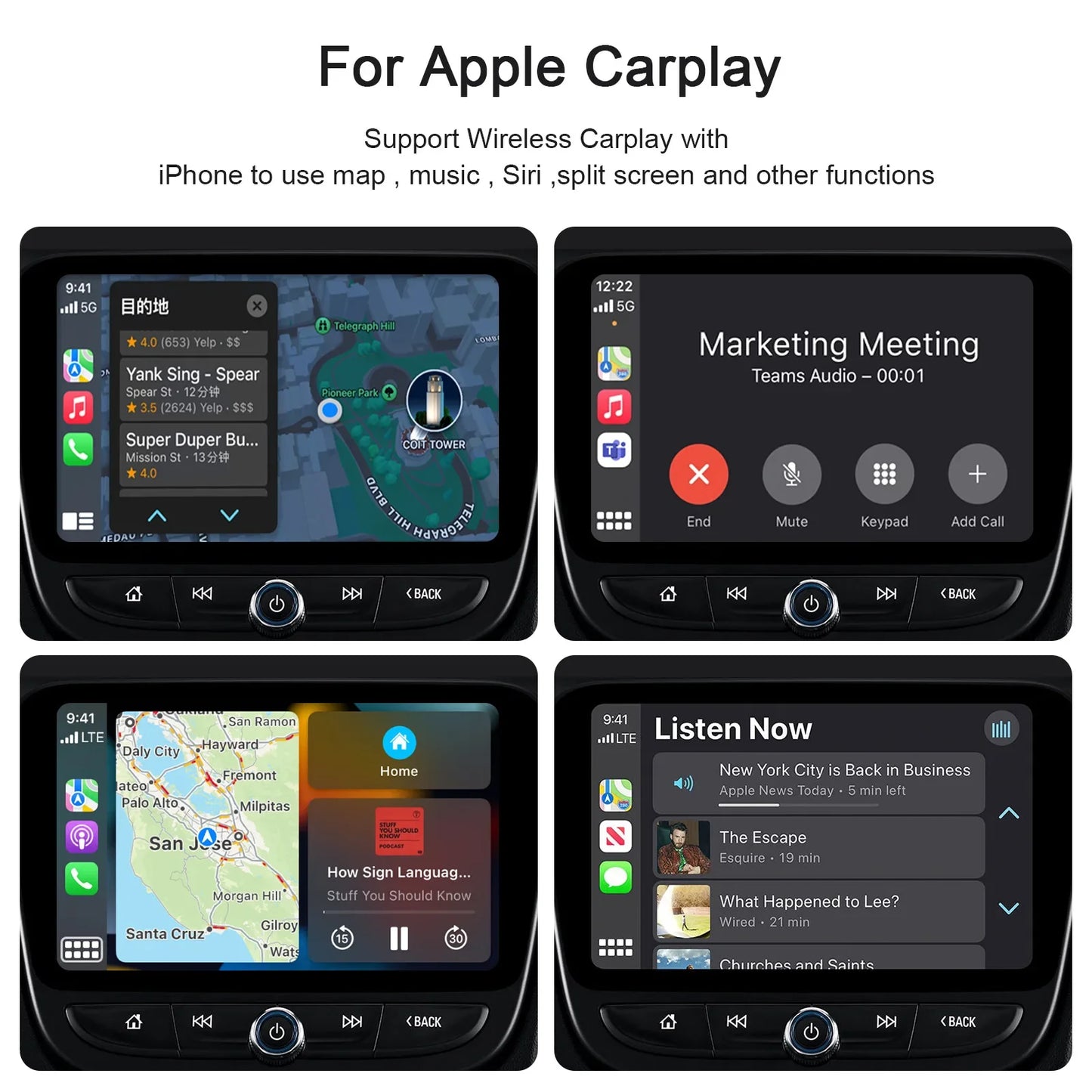 Wireless CarPlay Adapter For Android/Apple Plug And Play USB Auto Car Adapter