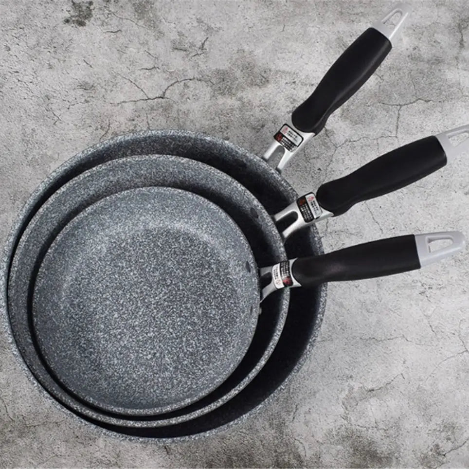 Stone Frying Wok Pan Non-stick Ceramic Pot Induction Fryer Steak Cooking Gas Stove Cookware