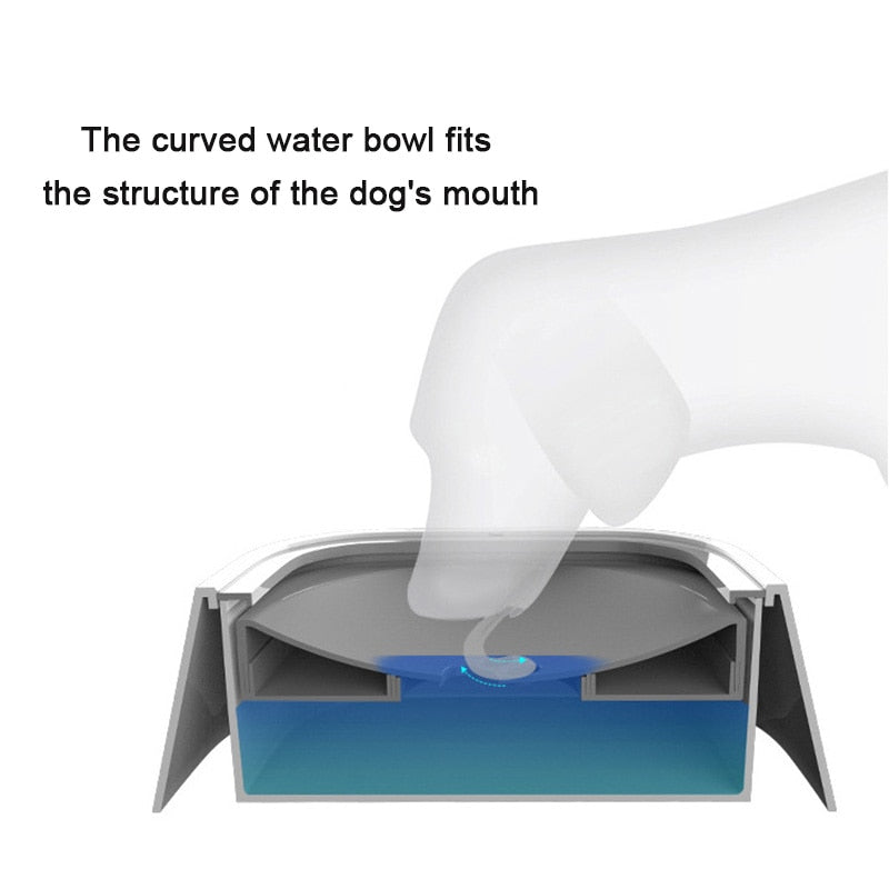 No Spill Dog Cat Water Bowl Anti-choking Pet Slow Water Feeder Bowl