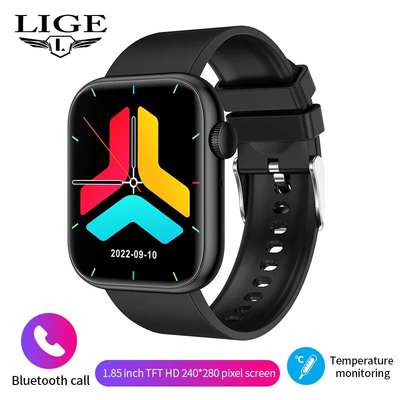 Full Touch Screen Waterproof Fitness Tracker Bluetooth Call Smart Watch For Women