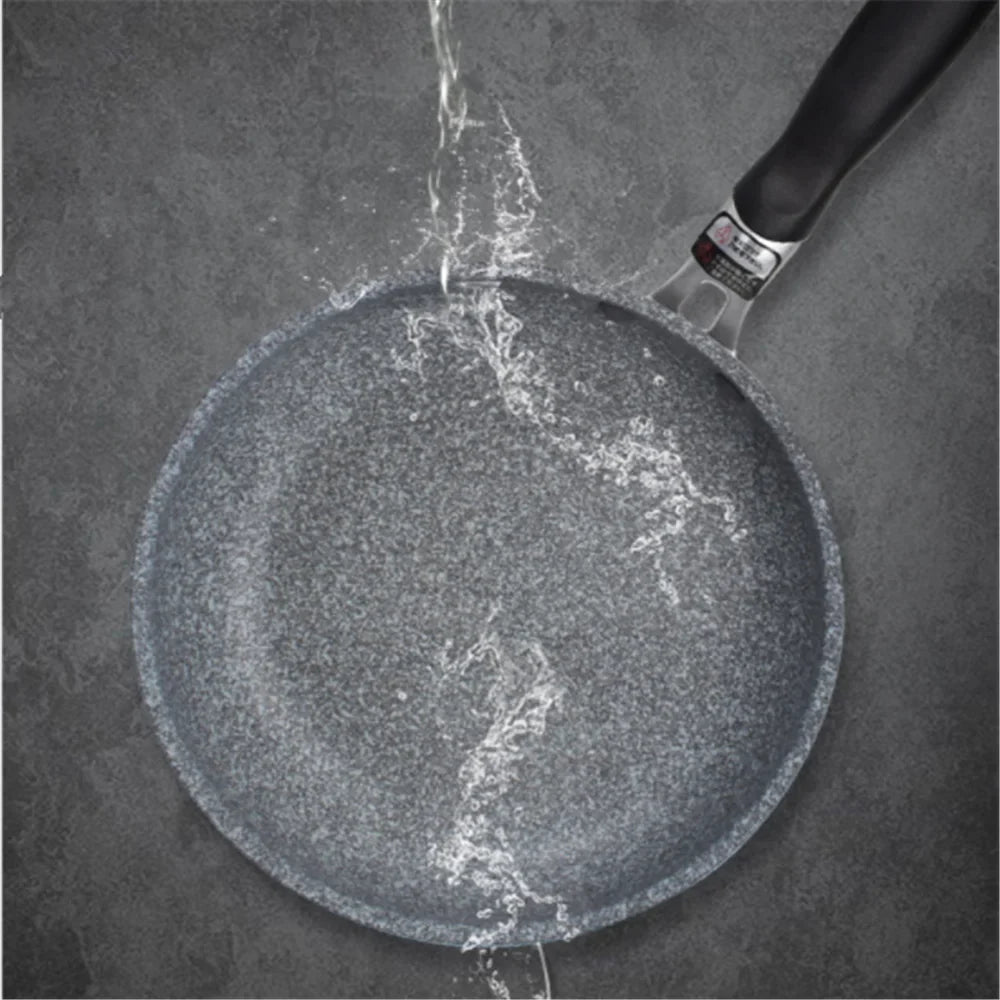 Stone Frying Wok Pan Non-stick Ceramic Pot Induction Fryer Steak Cooking Gas Stove Cookware